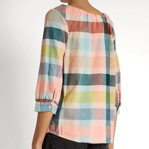 Ace & Jig Cotton Checked Rosa Top in Crown - Picture 6 of 6